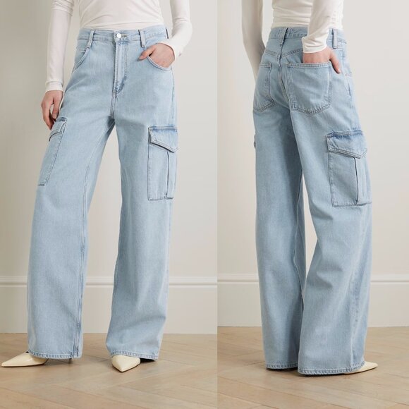 Agolde Minka Denim Cargo Pants Jeans Size 26 - Picture 1 of 13